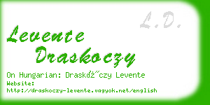 levente draskoczy business card